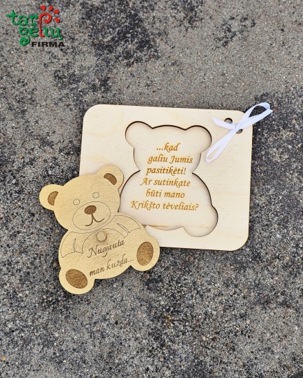 Medinis kvietimas krikšto tėveliams