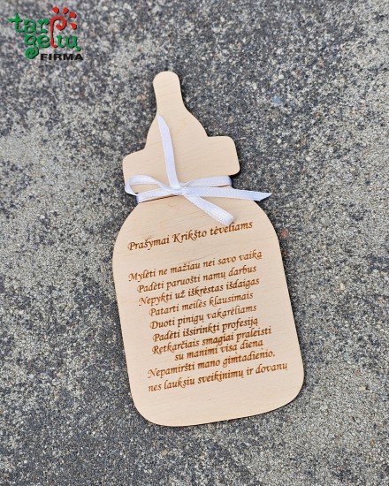 Prašymai krikšto tėveliams "Buteliukas"