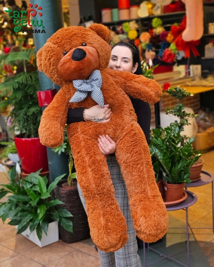 Rudas pliušinis meškiukas (120 cm)