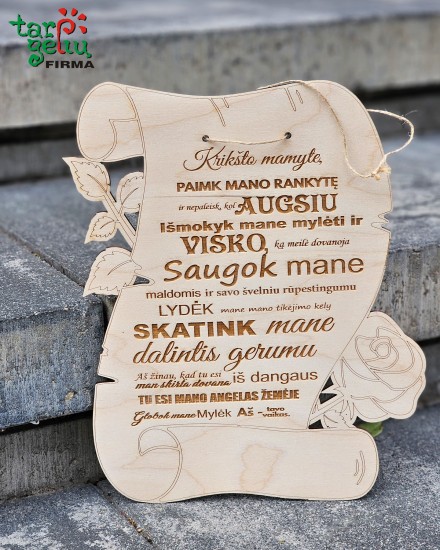 Lentelė "Įsakymai krikšto mamytei"