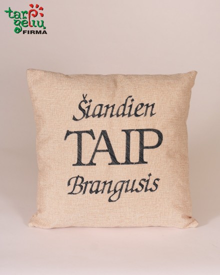 Pagalvėlė "Šiandien TAIP/NE brangusis"