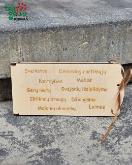 Vokelis-dėžutė pinigams "Linkėjimai"