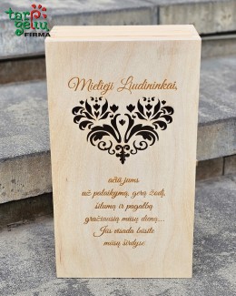 Dviguba vyno dėžė "Padėka liudininkams"