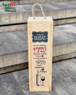 Dėžutė buteliui "Brandintas bosas"