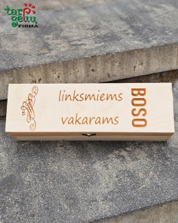 Medinė dėžutė "Boso linksmiems vakarams"