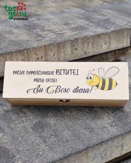 Vyno dėžė "Darbščiausiai BITUTEI"