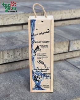 Vyno dėžė "Žvejok, kad gyventum!"