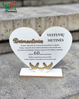 Pastatoma širdis "Deimantinės vestuvės"
