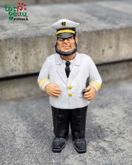 Rankų darbo statulėlė „Laivo kapitonas su pypke“
