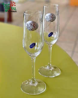 Taurių rinkinys "Sidabrinės vestuvės"