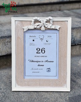 Personalizuotas vestuvių dienos rėmelis
