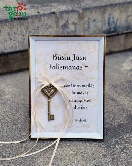 Rėmelis su raktu „Meilės ir laimės talismanas“