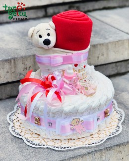 Pampersų tortas ir pledas