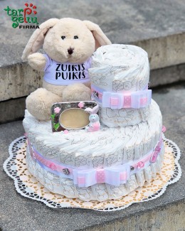 Pampersų tortas "Zuikis puikis"