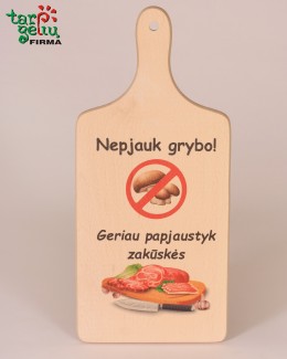 Lentelė "Nepjauk grybo"