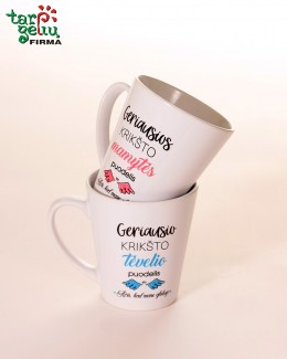 Puodelis "Geriausio krikšto tėvelio/mamytės"