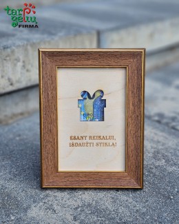 Rėmelis pinigams įdėti "Esant reikalui"