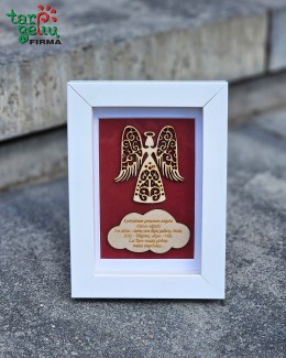 Sveikinimas rėmelyje "Angelas"