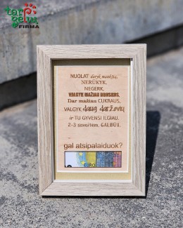 Rėmelis pinigams "Gal atsipalaiduok?"