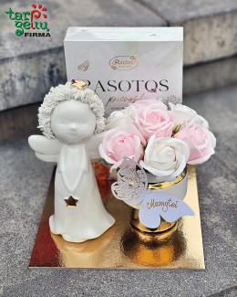 Muilo rožės ir angelas mylimai mamytei