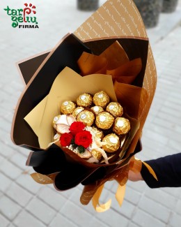 Saldainių puokštė "Ferrero Rocher"