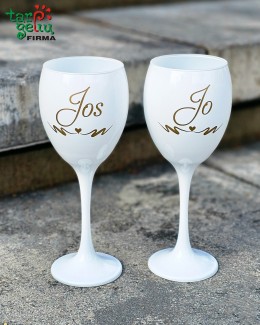 Balta taurė "Jos"/"Jo"