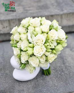 Vestuvinė puokštė iš rožyčių