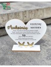 Pastatoma širdis "Auksinių vestuvių metinės"