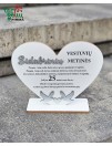 Pastatoma širdis "Sidabrinių vestuvių metinės"