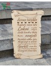 Medinė pakabinama lentelė "Šeimos taisyklės"