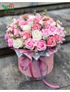 Muilo rožės dėžutėje "Rožinė harmonija"
