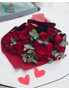 Klasikinė raudonų rožių puokštė