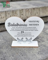 Širdis "Sidabrinių vestuvių metinės"