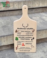  Medinė pjaustymo lentelė „Medžiotojo taisyklės“