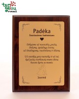 Plaketė "Padėka liudininkams"