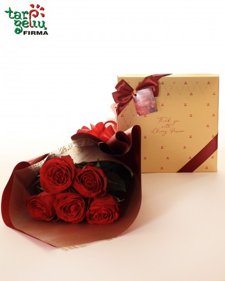 Букет из розы + коробка конфет
