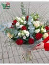 Rožių ir eustomų puokštė  "Serenada"