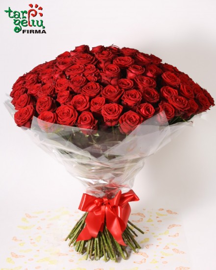 Bouquet 100 RED ROSES