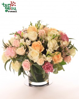 Pastel Roses Arrangement