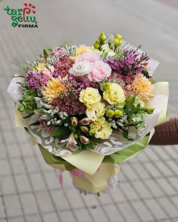 "Gentle pastel blossoms"