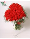 Bouquet of carnations "Red Heart"